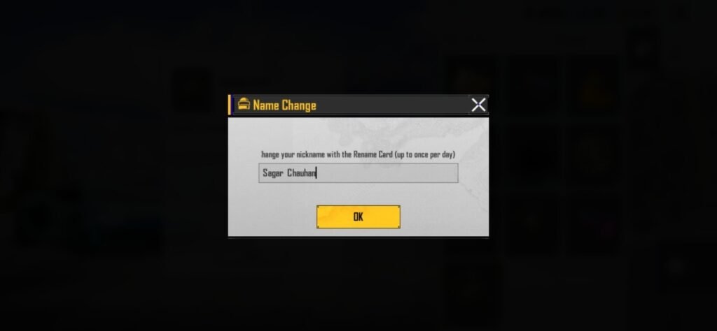 Add a Space in BGMI Name
