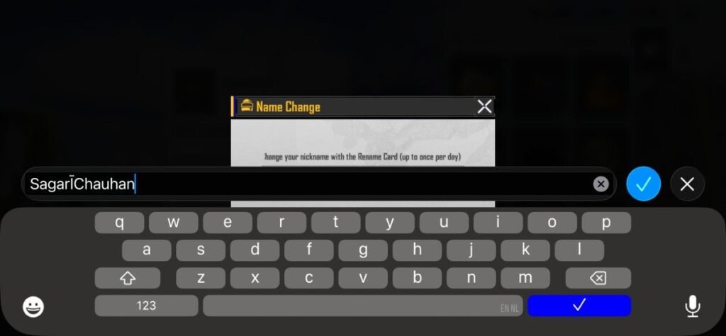 BGMI Name Space Symbol